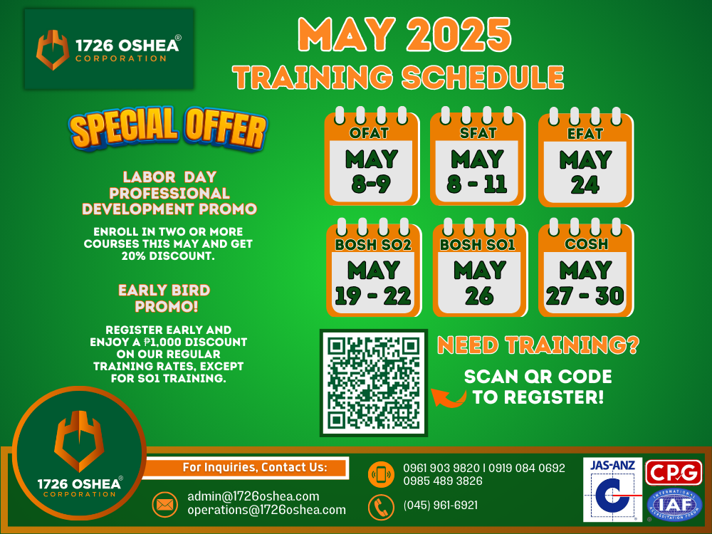 Level Up Your Skills this May with 1726 OSHEA Corporation! 🎉