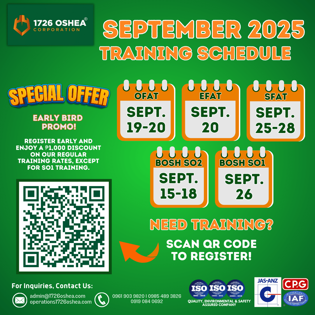 SEPTEMBER 2025 TRAINING SCHEDULE 📅
