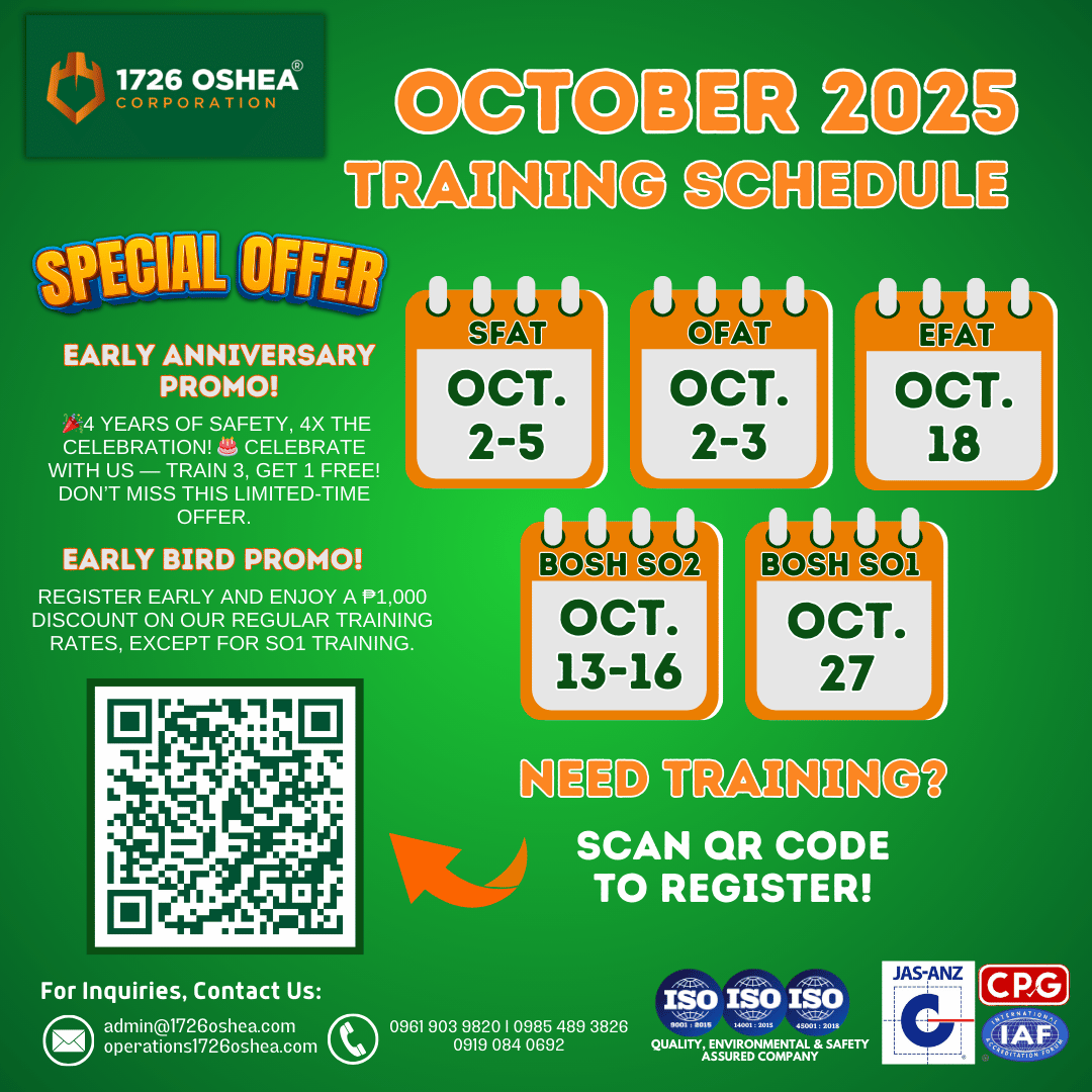 OCTOBER 2025 TRAINING SCHEDULE