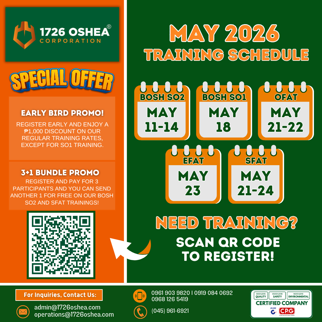 MAY 2026 TRAINING SCHEDULE